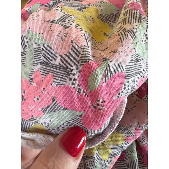 Circo 5T Strappy Girls Sleeveless Dress Pink Yellow Flowers Tropical Summer - Picture 7 of 9